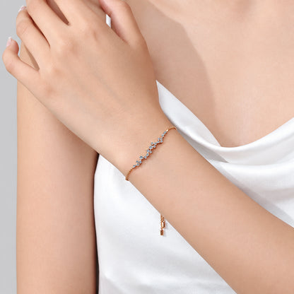 Moissanite Chain Bracelet