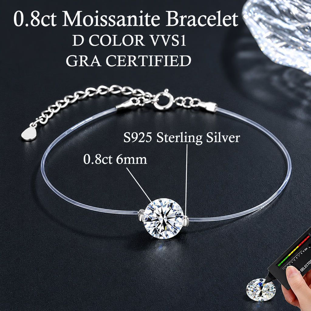 Floating Moissanite Bracelet