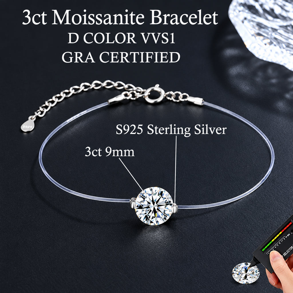 Floating Moissanite Bracelet