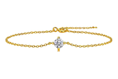 Round-Cut Moissanite Bracelet