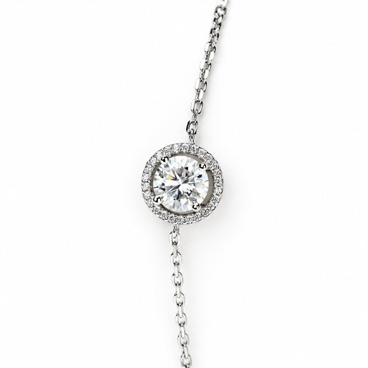 6.5 mm Round-Cut Moissanite Bracelet
