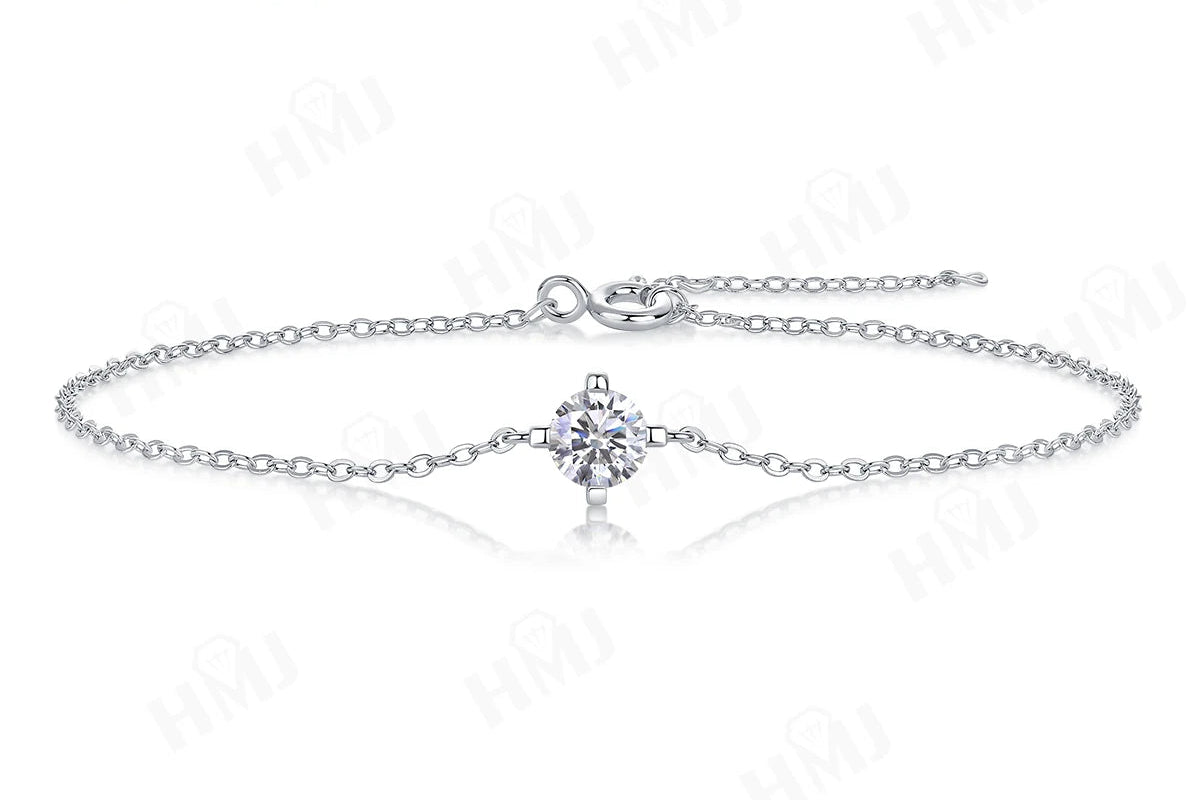Round-Cut Moissanite Bracelet