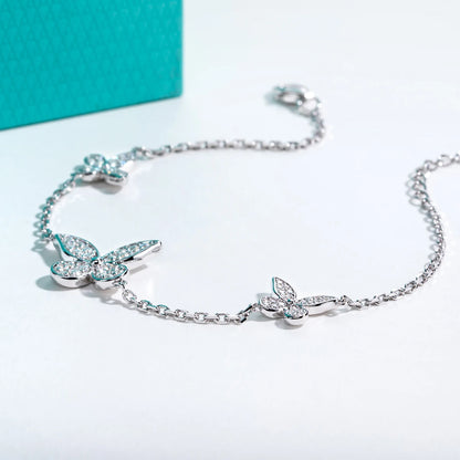 Moissanite Butterfly Bracelet