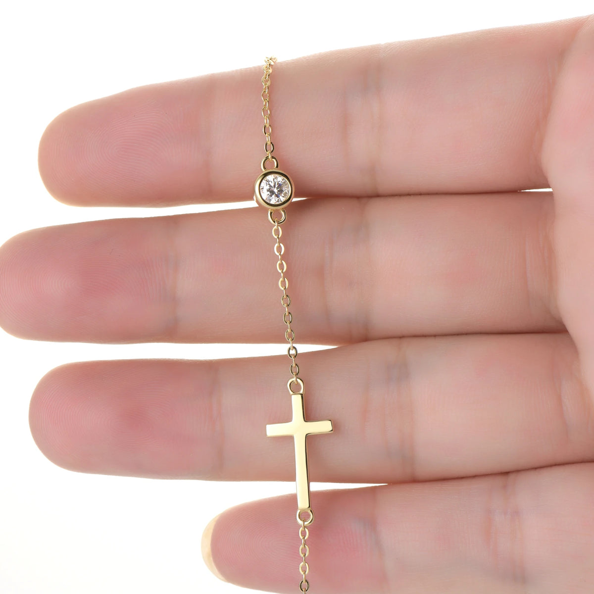 Croce Moissanite Bracelet & Necklace