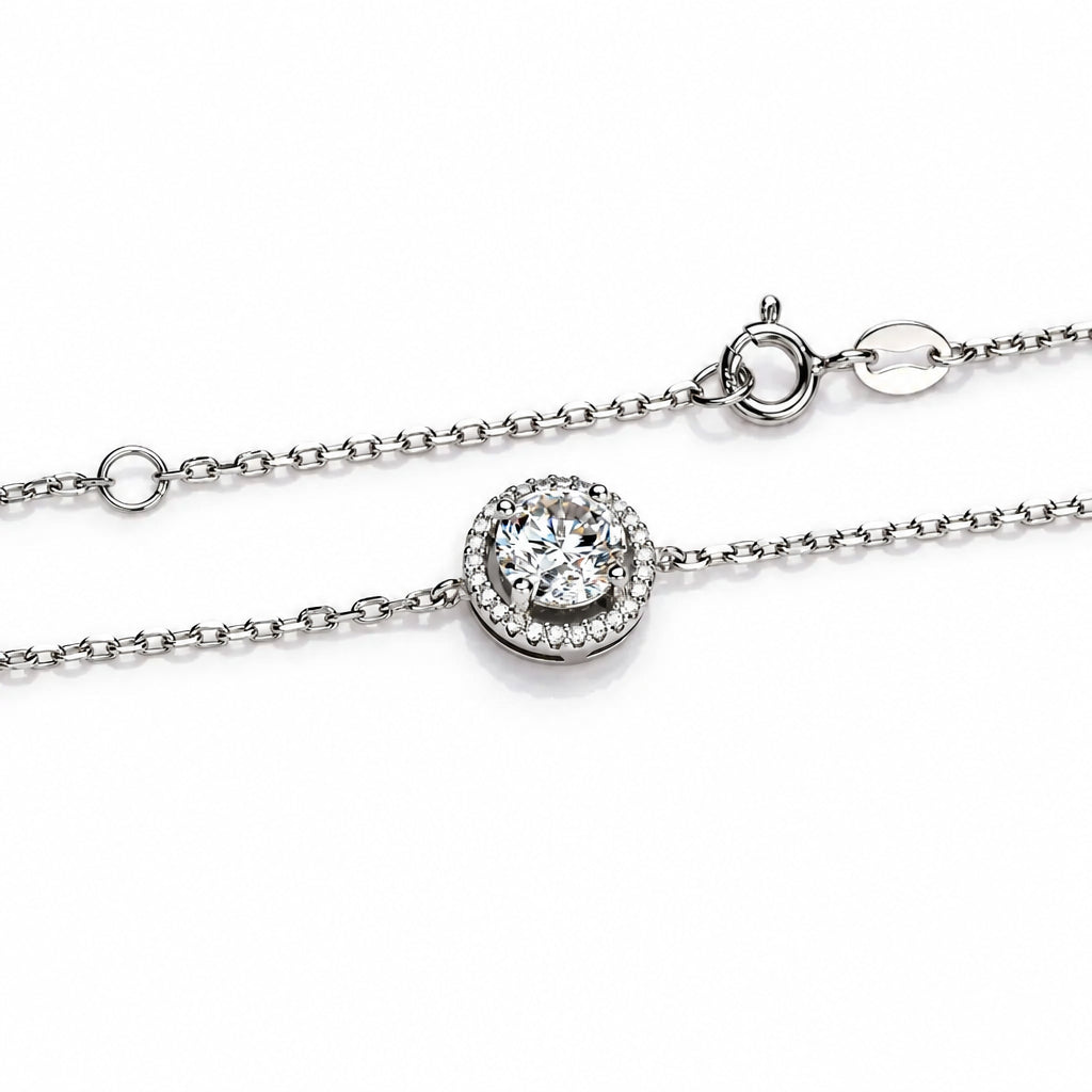 6.5 mm Round-Cut Moissanite Bracelet