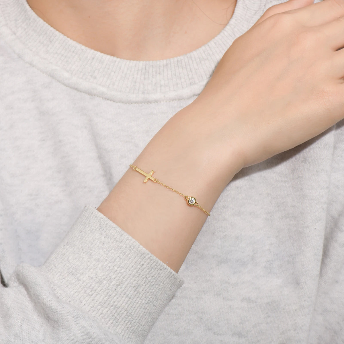 Croce Moissanite Bracelet & Necklace
