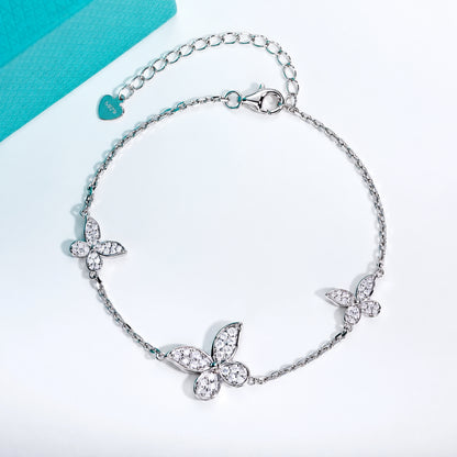 Moissanite Butterfly Bracelet