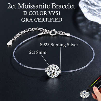 Floating Moissanite Bracelet